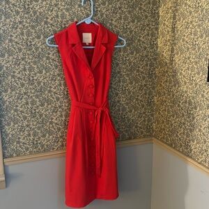 Modcloth button front collared midi dress